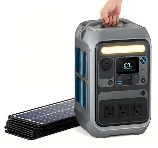300W Portable Solar Generator with 288Wh LiFePO4 Battery & Fast Charging for Outdoor & Travel